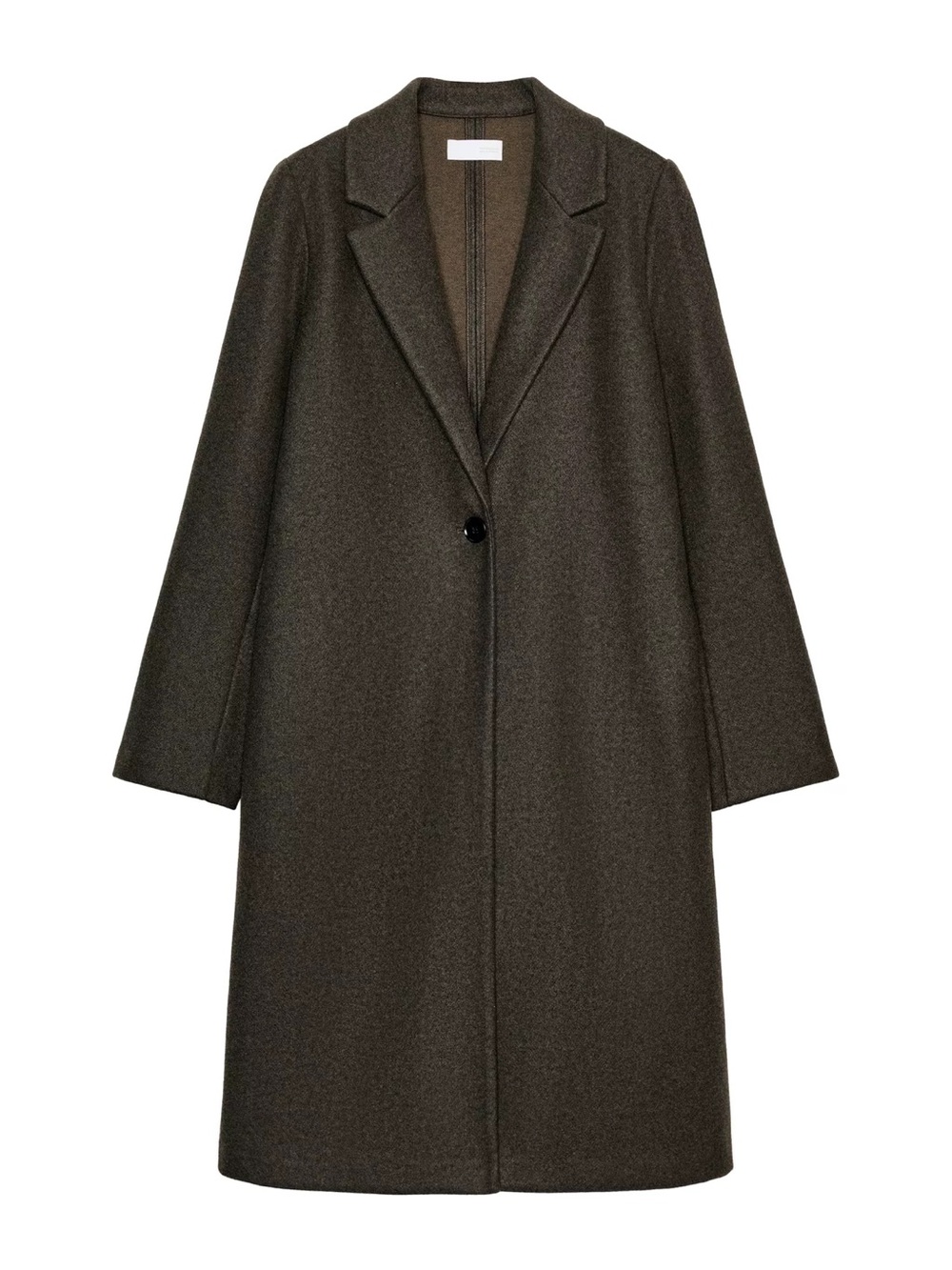 Zara Brown Single-Button Long Trench Coat